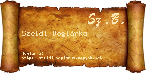 Szeidl Boglárka névjegykártya